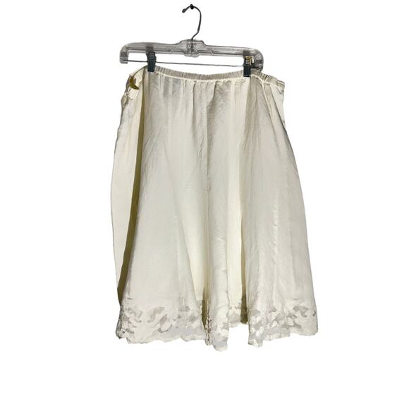 Lane Bryant Vintage Cream A-Line Midi Skirt with Lace Hem | Size 18-20 - Picture 1 of 5